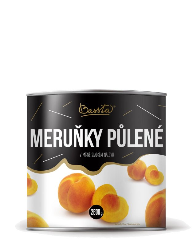 Kompot meruňky půlené plech 2500g